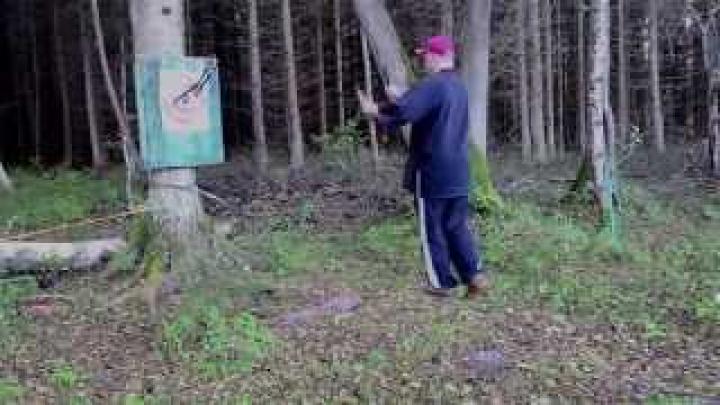 Knive and axes throwing from the tight wire / Метание ножей и топоров с каната